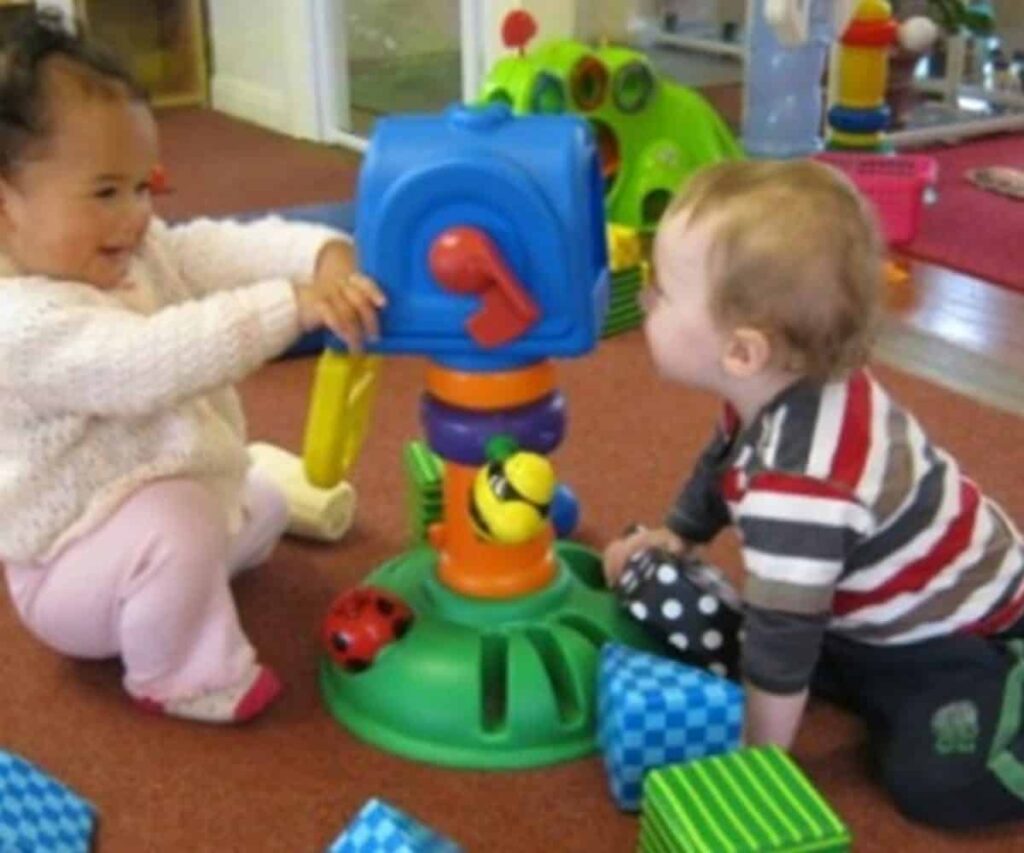Infants playing at an early childhood education centre