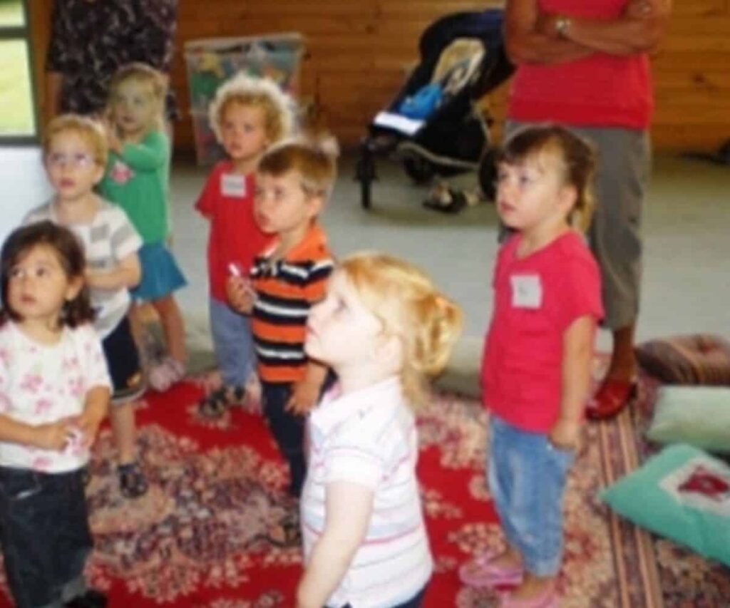 playgroup being taken at a local hall